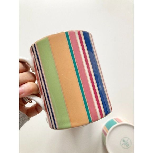 3 Piece ROYAL DOULTON Carnival T.C.1299 Striped Mug Sugar Bowl Creamer Set - Picture 7 of 16